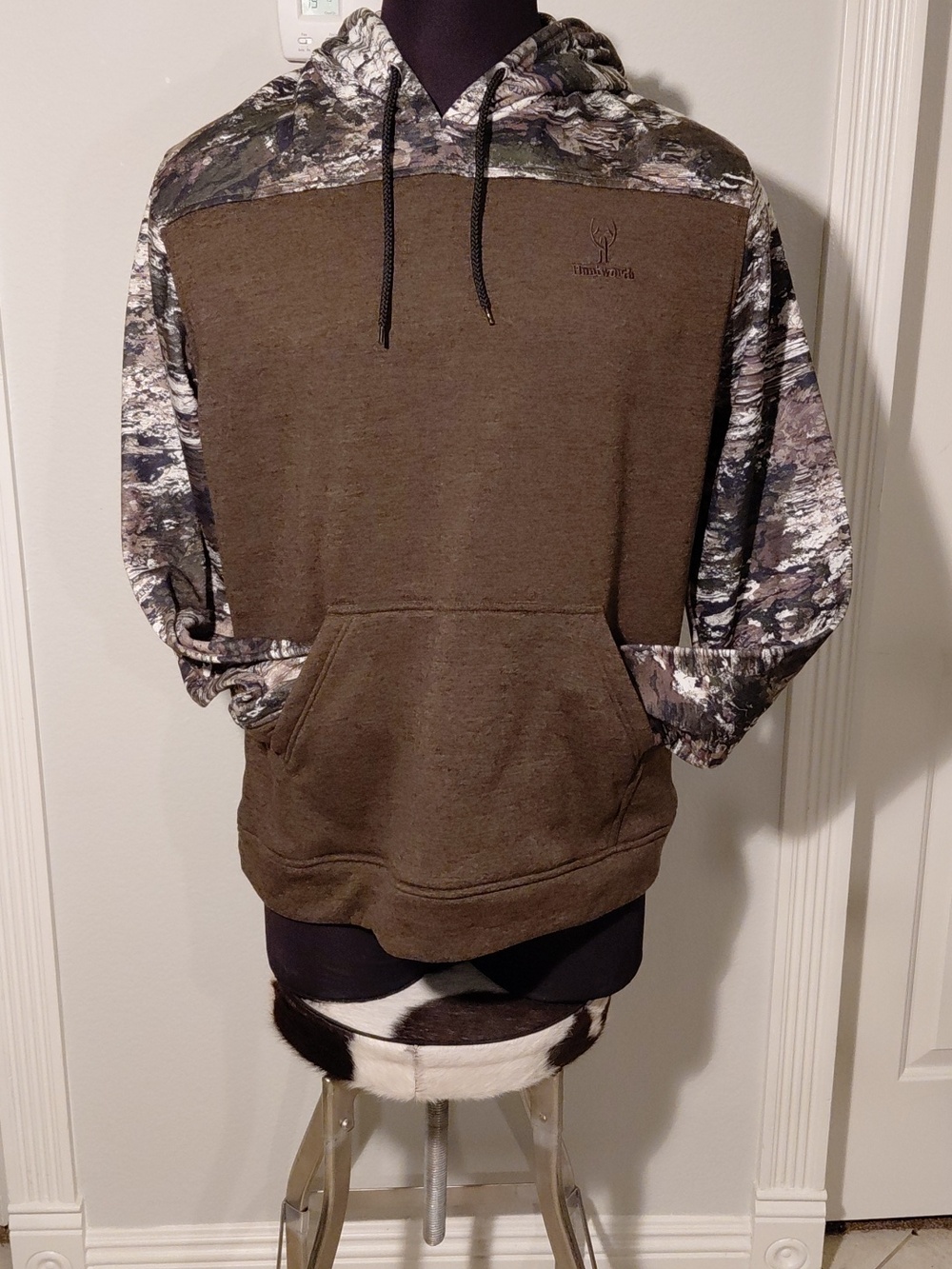 Huntworth Olive Green Camo Hoodie